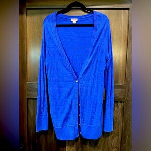 Mossimo Supply Co Lightweight Long Cardigan Cobalt Blue XXL
